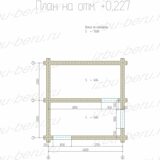 план сруб 4х4 пятистенок