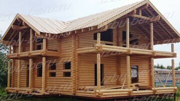 возведение коттеджа из оцилиндрованного бревна d275 (Бревнышкомск) (22)