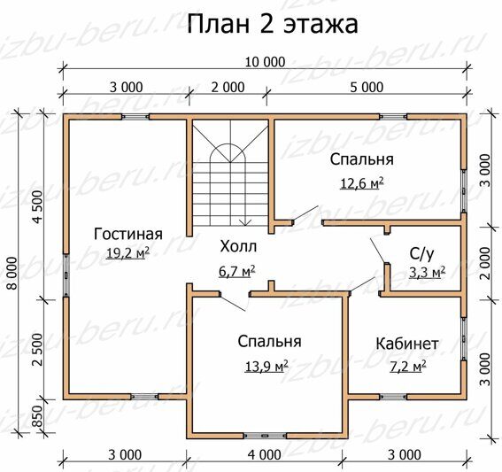 план 2 этажа кд04