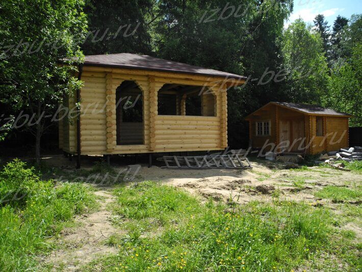 беседка из оцилиндрованного бревна купить_16 (1)